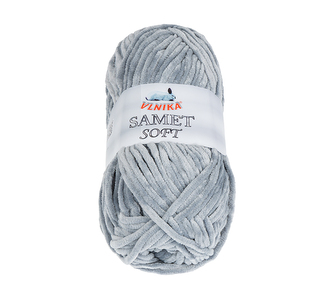 Příze SAMET - středně šedá - 100g / 100 m