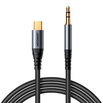Kabel Joyroom Audio Transfer Series SY-A07 mini jack 3,5 mm / USB-C 1,2m - czarny Kabel Joyroom Audio Transfer Series SY-A07 mini jack 3,5 mm / USB-C 1,2m - czarny