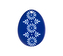Dekorace vajíčko modrá - modrá - 35x25 mm