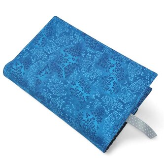 Nastavitelný obal na knihu v různých velikostech - Botanicals - tyrkysové větvičky - velikost S Nastavitelný obal na knihu v různých velikostech - Botanicals - tyrkysové větvičky - velikost S