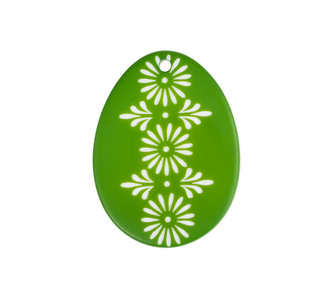 Dekorace vajíčko zelená - zelená - 35x25 mm