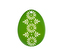 Dekorace vajíčko zelená - zelená - 35x25 mm