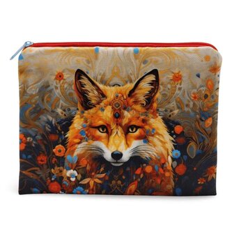 Malá voděodolná taštička s potiskem a zapínáním na zip - Liška Malá voděodolná taštička s potiskem a zapínáním na zip - Liška