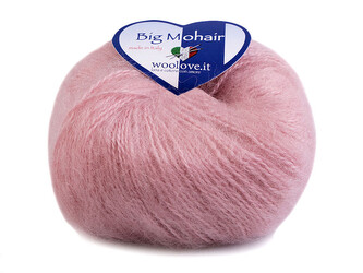 Pletací příze Big Mohair 25 g - 1 ks - 3 (148) starorůžová sv.