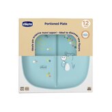 Talerz 3-dzielny niebieski 12m+