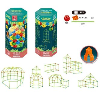 Klocki rurki namiot fosforyzujące 88el