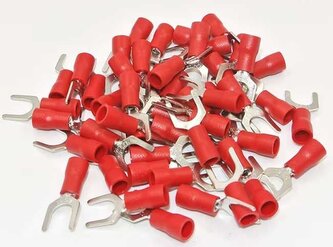 Vidlička kabelová 6,5mm červená (SVS 1,25-6), balení 100ks