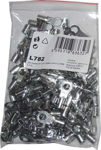 Oko kabelové 5,3mm,kabel 4-6mm2 (RNB 5,5-5), balení 100ks
