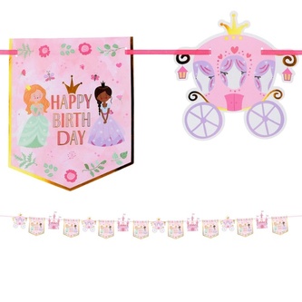 Vlaječková girlanda Princeznovská párty, 6 m