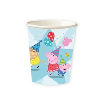 Papírové kelímky prasátko Peppa 250 ml, 8 ks