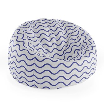 Dětský sedací vak Cocoon Modré vlnky: 75 x 45 x 35 cm