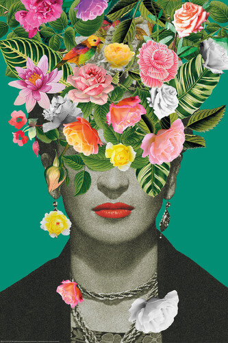 Plakát, Obraz - Frida Floral, 61 × 91.5 cm