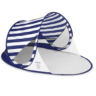 Spokey STRATUS Samorozkládací plážový stan, UV 40, 190 x 120 x 90 cm, modré pruhy