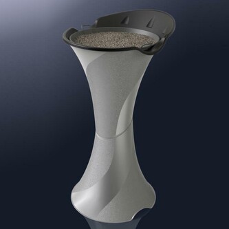 BAMA Popelník venkovní volně stojící, stříbrná