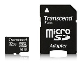 Transcend MicroSDHC karta 32GB Premium, Class 10 UHS-I 300x + adaptér