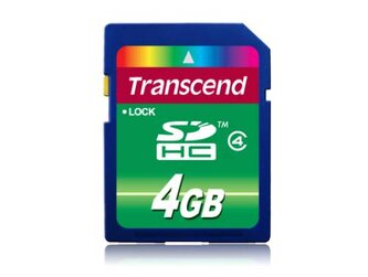 Transcend 4GB SDHC (Class 4)  paměťová karta, modrá/černá