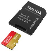 SanDisk Extreme microSDXC 1 TB + SD Adapter190 MB/s and 130 MB/s A2 C10 V30 UHS-I U3