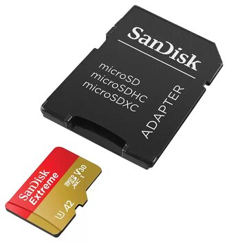 SanDisk Extreme microSDXC 1 TB + SD Adapter190 MB/s and 130 MB/s A2 C10 V30 UHS-I U3