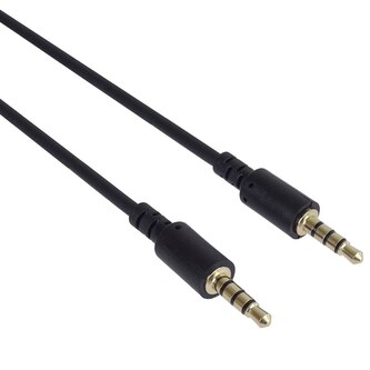 PremiumCord Kabel Jack 3.5mm 4 pinový  M/M 1m pro Apple iPhone, iPad, iPod