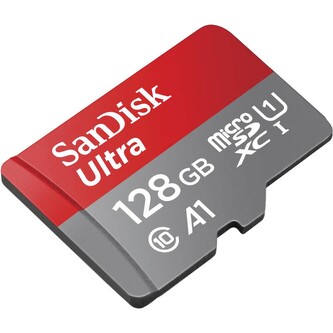 SanDisk Ultra microSDXC 128 GB + SD Adapter 140 MB/s  A1 Class 10 UHS-I