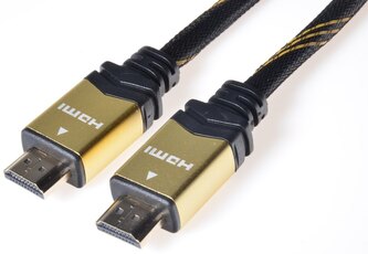 PremiumCord HDMI 2.0b High Speed + Ethernet kabel HQ, zlacené konektory, 1m