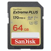 SanDisk Extreme PLUS 32GB SDHC Memory Card 100MB/s and 60MB/s, UHS-I, Class 10, U3, V30