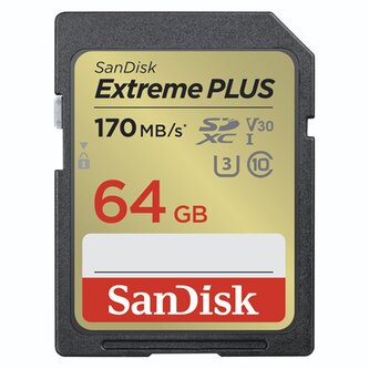 SanDisk Extreme PLUS 32GB SDHC Memory Card 100MB/s and 60MB/s, UHS-I, Class 10, U3, V30