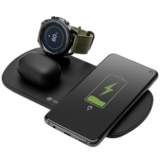 GoGEN Bezdrátová nabíječka 3v1, CHST302, černá