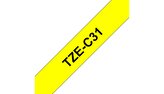 Brother TZE-C31,  signální žlutá / černá