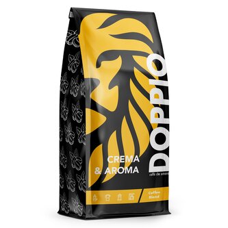 Blue Orca Doppio Crema and Aroma, zrnková káva, 1 kg, 80% Arabica, 20% Robusta