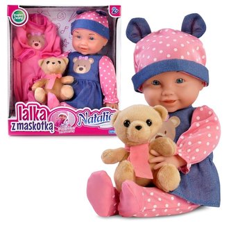 Lalka Natalia bobas z maskotką