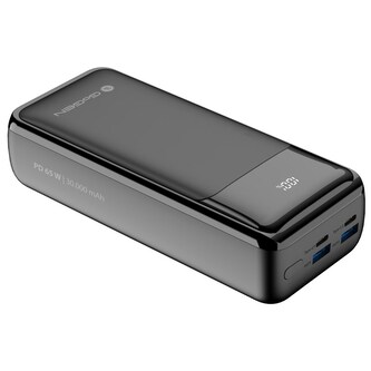 GoGEN Powerbank 30000mAh, USB-C PD 65W, QC 22,5W, LCD - černá
