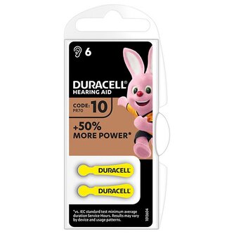 Baterie Duracell DA10, ZA10, 10A, DA230, PR70, PR536, V10A, R10ZA, 1,45V, blistr 6 ks