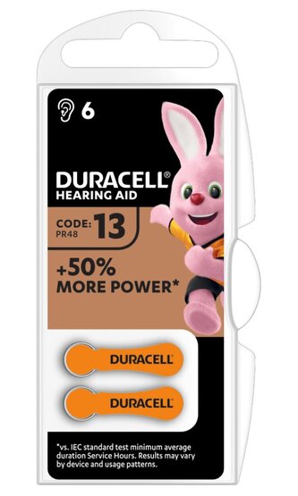 Baterie Duracell do naslouchadel DA13 6ks