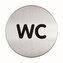 Piktogram "WC", samolepicí, nerez, DURABLE 490723