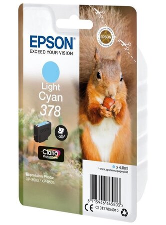 Epson Singlepack LightCyan 378 Claria Photo HD Ink C13T37854010 - originální