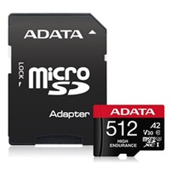 ADATA MicroSDXC karta 512GB High Endurance UHS-I C10 V30 A2 (R:100 W:85 MB s) + SD adaptér