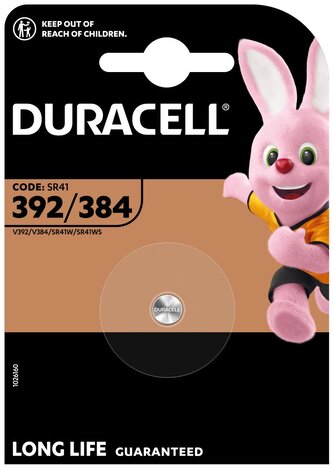 Baterie Duracell silver-oxide knoflíková baterie 392/384/SR41 1ks
