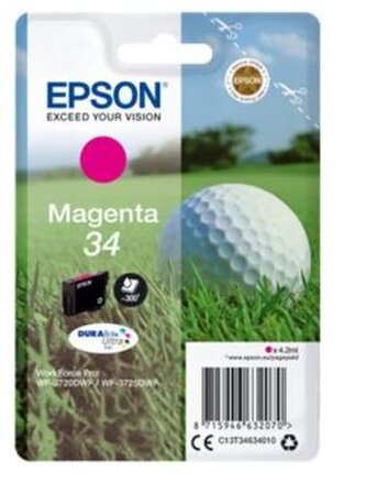 Epson Singlepack Magenta 34 DURABrite Ultra Ink C13T34634010