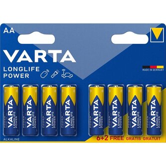 VARTA baterie 1.5V LR6 (AA) high energy 6+2ks - VARTA-4906SO