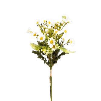 Květinová kytice | AYMY | bílé květy | 48 cm | 736599