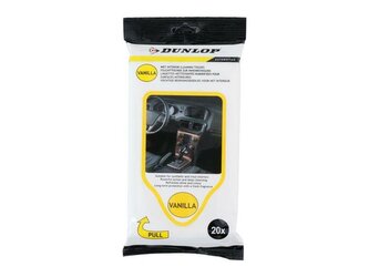 Vlhčené ubrousky na palubní desky DUNLOP Vanilla 20ks