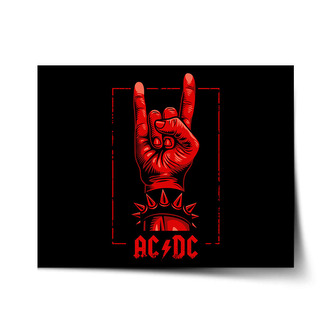 Plakát ACDC Červená ruka: 90x60 cm