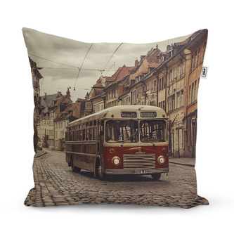 Polštář Historický autobus: 50x50 cm