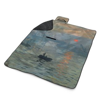 Plážová deka Imprese, východ slunce - Claude Monet: 200x140 cm