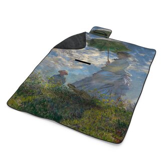 Plážová deka Dáma se slunečníkem - Claude Monet: 200x140 cm