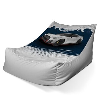 Dětský sedací vak Lounge Nissan GTR 35 Modrý: 80 x 95 x 50 cm