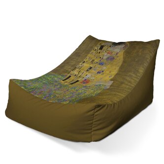 Dětský sedací vak Lounge Polibek - Gustav Klimt: 80 x 95 x 50 cm