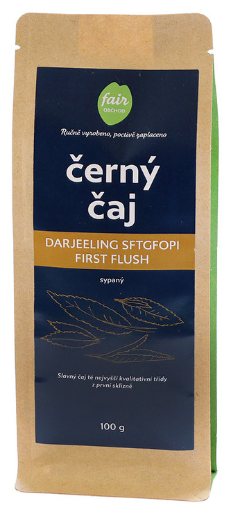 Fairobchod Bio černý čaj Darjeeling FTGFOP z první sklizně, větší balení Hmotnost: 400 g