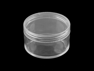 Plastová dóza 6x3,5 cm šroubovací - 6 ks - transparent